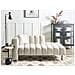 Chaise Longue Versione Sinistra Lannils Pelle Sintetica Bianco Sporco - Foto miniatura 9