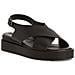 Black Casual Open Sandals Sandali Pelle Scarpe Donna Nero Eu 39, 1-28231-42 001 - Foto miniatura 1
