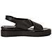 Black Casual Open Sandals Sandali Pelle Scarpe Donna Nero Eu 39, 1-28231-42 001 - Foto miniatura 3