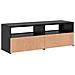 Mobile Porta TV con LED Rovere Nero 120x35x40 cm Multistrato - Foto miniatura 3