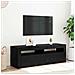 Mobile Porta TV con LED Rovere Nero 120x35x40 cm Multistrato - Foto miniatura 1