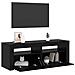Mobile Porta TV con LED Rovere Nero 120x35x40 cm Multistrato - Foto miniatura 6