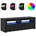 Mobile Porta TV con LED Rovere Nero 120x35x40 cm Multistrato - Foto miniatura 7