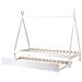 Letto Estraibile Per Bambini Legno Di Pino Talmontiers 90 X 200 Cm Bianco - Foto miniatura 5