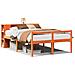Letto Libreria Senza Materasso Marrone Cera 135x190 Cm Legno - Foto miniatura 2
