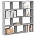 Mensola A Cubo Da Muro 12 Scomparti In Truciolato Sonoma Grigio - Foto miniatura 1