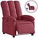 Poltrona Elettrica Reclinabile Rosso Vino in Tessuto - Foto miniatura 1