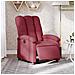 Poltrona Elettrica Reclinabile Rosso Vino in Tessuto - Foto miniatura 2