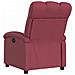 Poltrona Elettrica Reclinabile Rosso Vino in Tessuto - Foto miniatura 5