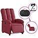 Poltrona Elettrica Reclinabile Rosso Vino in Tessuto - Foto miniatura 6