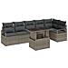 Set di Divano da Giardino  7 Pezzi con Cuscini Grigio, Divano da Giardino  2 Posti con Cuscini Grigio - Foto miniatura 1