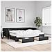 Divano Letto Estraibile con Cassetti Nero 90x190 cm in Tessuto - Foto miniatura 2