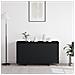Credenza Nera Nera Legno Ingegnerizzato 135 x 41 x 75 cm - Foto miniatura 4