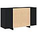 Credenza Nera Nera Legno Ingegnerizzato 135 x 41 x 75 cm - Foto miniatura 8