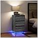 Comodino con Luci LED Grigio Sonoma 38x34x65 cm - Foto miniatura 2