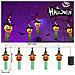 Ghirlanda Led Decorazione Halloween 5 Zucche Con Cappelli Luminosi 3 M - Foto miniatura 4