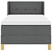 <strong>Letto a Molle< / strong> Grigio scuro 90 x 190 cm Tessuto - Foto miniatura 7