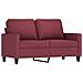 Set di Divani 4 pz con Cuscini Rosso Vino in Tessuto - Foto miniatura 4