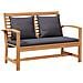 Set Divano da Giardino 2 pcs Naturale Legno massello di teak - Foto miniatura 1