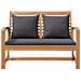 Set Divano da Giardino 2 pcs Naturale Legno massello di teak - Foto miniatura 4