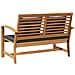 Set Divano da Giardino 2 pcs Naturale Legno massello di teak - Foto miniatura 6
