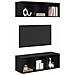 Mobiletti TV a parete 2 pcs Rovere nero 37 x 37 x 107 cm - Foto miniatura 3