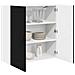 Pensile cucina con porta Nero 80 x 31 x 80 cm Legno multistrato - Foto miniatura 3