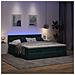 Struttura Letto Pouf con Materassi 160x200 cm Velluto - Foto miniatura 3
