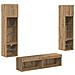 Unità TV da Parete 6 pcs Rovere artigianale Legno multistrato - Foto miniatura 1