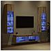 Unità TV da Parete 6 pcs Rovere artigianale Legno multistrato - Foto miniatura 5
