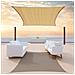 Vela ombreggiante impermeabile 4x3 m Beige - Soluzione per ombrelloni da giardino - Foto miniatura 6