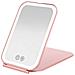 Specchio Led Per Trucco: Portatile, Pieghevole, Ricaricabile Con Controllo Touch E Luce Dimmerabile Pinkgold - Foto miniatura 1