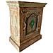 Comodino In Legno Con Finitura Artigianale Marrone 49x28x62h Cm - Foto miniatura 1