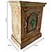 Comodino In Legno Con Finitura Artigianale Marrone 49x28x62h Cm - Foto miniatura 3