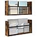 Scaffale per riviste 2 pcs Rovere fumé 60 x 12 x 30 cm - Foto miniatura 3