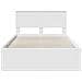 Struttura del letto Bianco 120 x 190 cm Legno multistrato - Foto miniatura 7