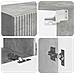 Set mobile TV 6 pcs Grigio cemento Legno multistrato - Foto miniatura 9
