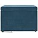 Pouf Blu 61 x 41 x 40 cm Velluto e Legno Ingegnerizzato - Foto miniatura 4
