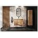 | Mobiletto - 80cm | Marron mat - W /HP 80/77/46cm | Mobili da bagno, pannello MDF, mobile da bagno, mobili da bagno, rovere dorato - Foto miniatura 2