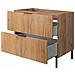 | Mobiletto - 80cm | Marron mat - W /HP 80/77/46cm | Mobili da bagno, pannello MDF, mobile da bagno, mobili da bagno, rovere dorato - Foto miniatura 3