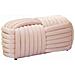 Panca Softy In Velluto Rosa Cipria Con Nodo Centrale 90x45x45 Cm - Foto miniatura 1