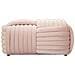 Panca Softy In Velluto Rosa Cipria Con Nodo Centrale 90x45x45 Cm - Foto miniatura 2