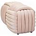 Panca Softy In Velluto Rosa Cipria Con Nodo Centrale 90x45x45 Cm - Foto miniatura 3