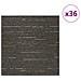 Piastrella per Tappeto Striato Marrone Chiaro 50 x 50 cm 36 pcs - Foto miniatura 3