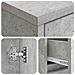 Mobile lavabo da parete Grigio Cemento 35 x 20 x 81 cm - Foto miniatura 5