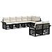 Set Divano da Giardino 8 pcs Nero polyrattan - Foto miniatura 1