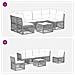 Set Divano da Giardino 7 pcs Grigio polyrattan - Foto miniatura 7
