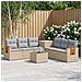 Set di divani 8 pz Beige e Grigio Chiaro - Foto miniatura 5