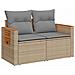 Set di divani 8 pz Beige e Grigio Chiaro - Foto miniatura 10