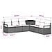 Set di divani 7 pz Nero e Bianco Crema - Foto miniatura 2